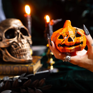 Smash Pumpkin handcrafted chocolate featuring a festive pumpkin design by Cacao & Cardamom.