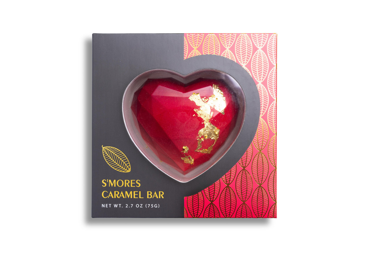 s mores Carmel Heart Shaped Chocolate Bar
