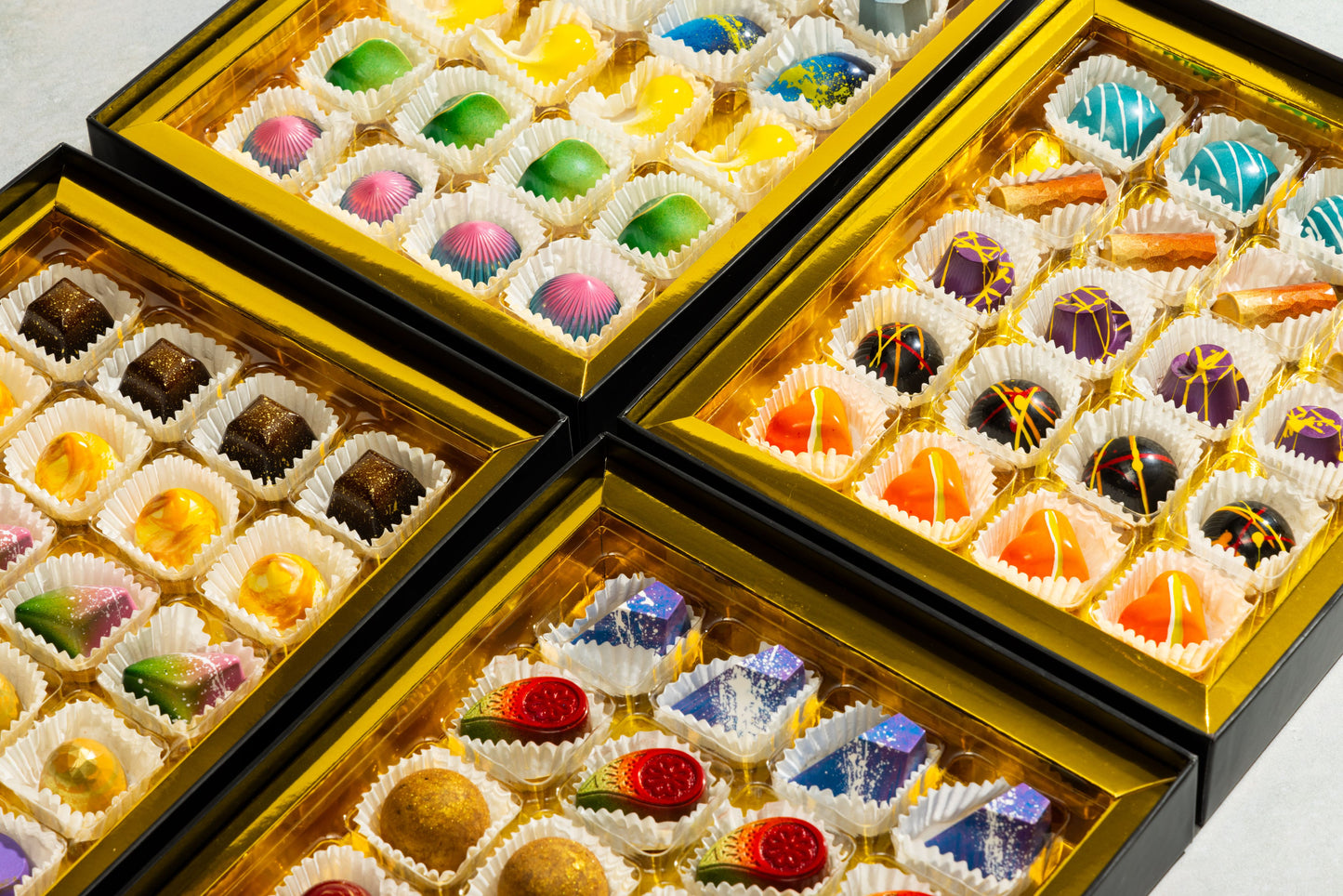 Premium Ultimate Bon-Bon Collection 80-piece luxury gift box packaging by Cacao & Cardamom.