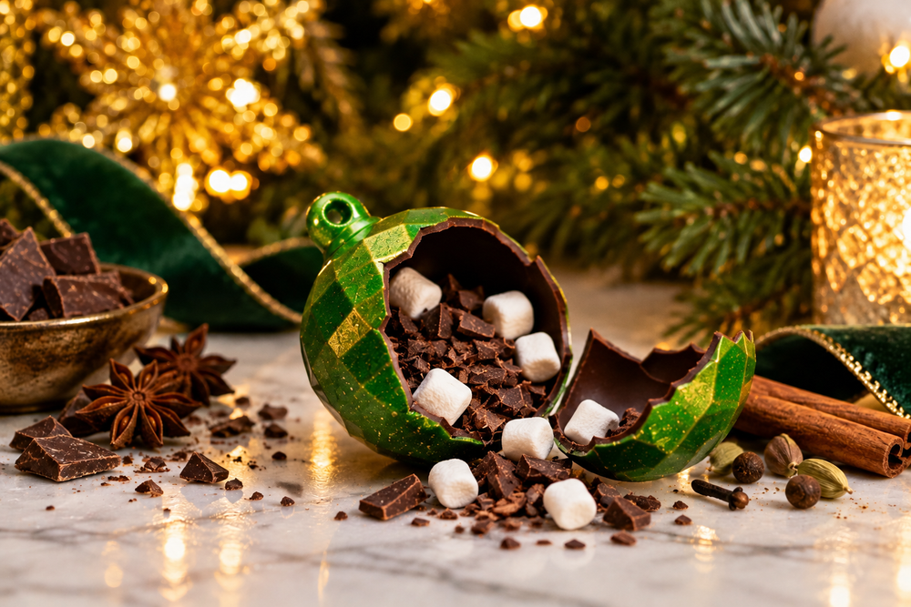 Winter Spice Hot Chocolate Bomb