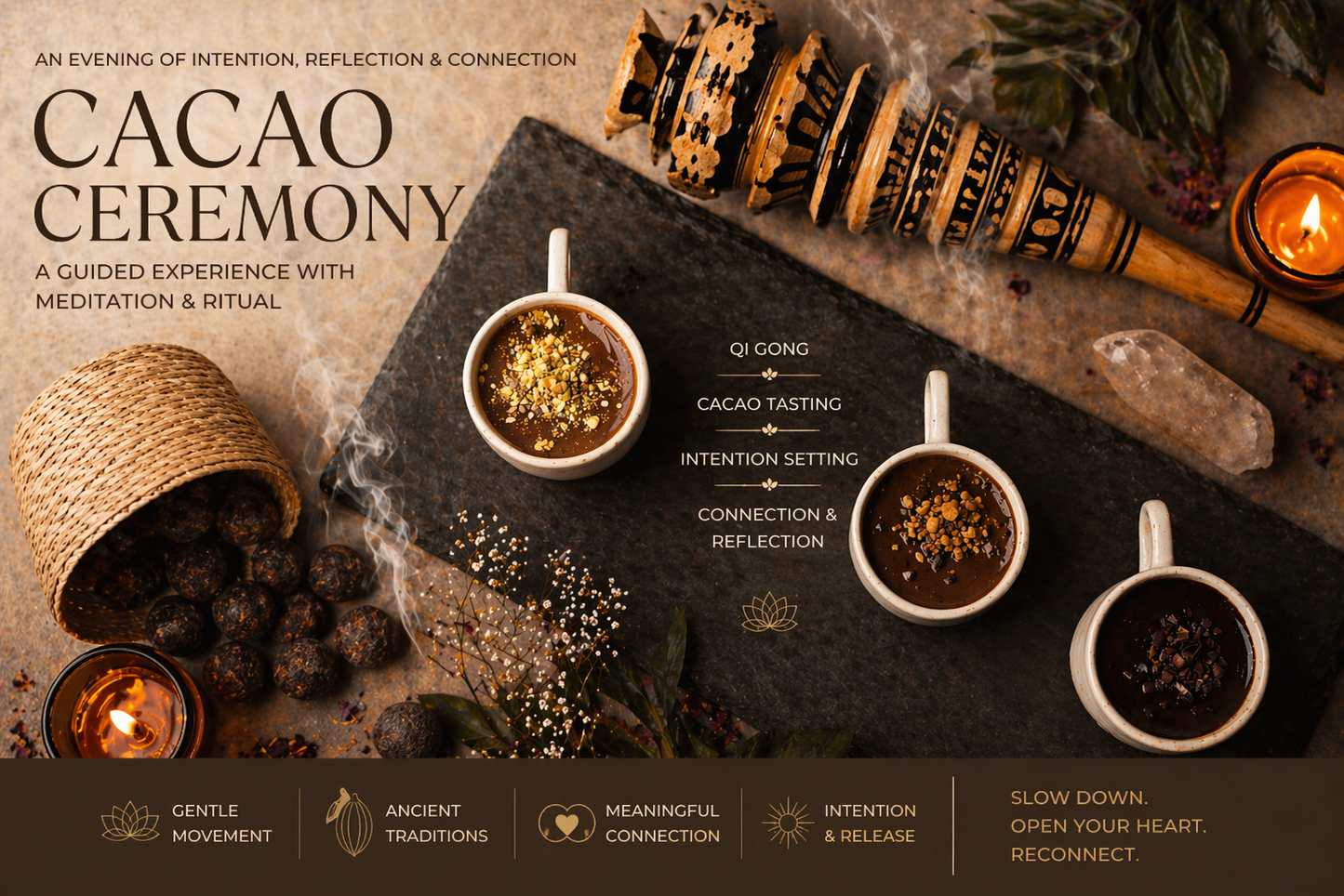 Cacao Ceremony & Chocolate Tasting, May 15, 5-7pm
