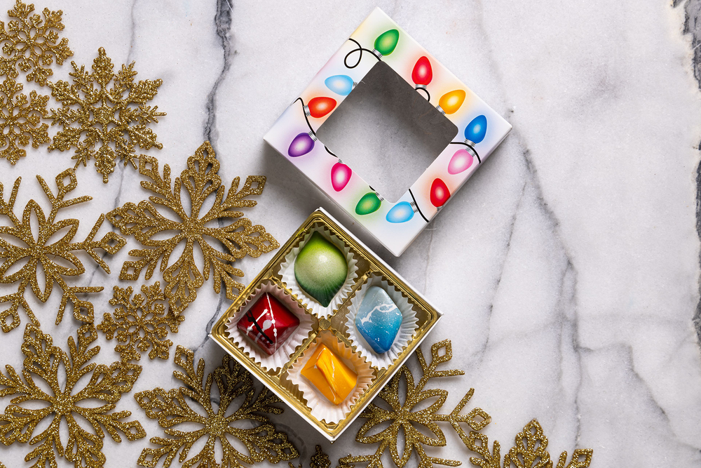 4 piece Chocolate Lights box
