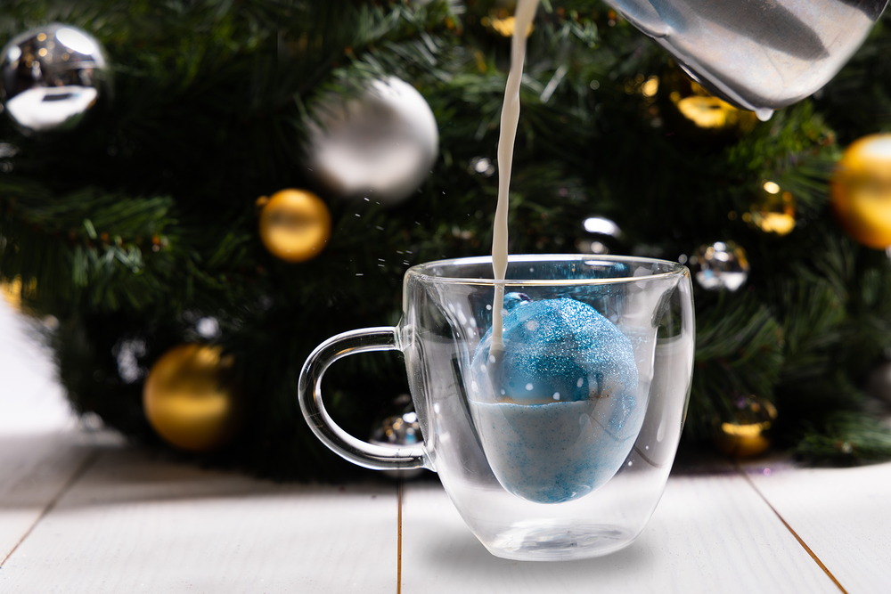 Hot Chocolate Glitter Ornaments
