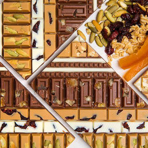 Harvest Crunch Artisan Bar featuring handcrafted premium chocolate with crunchy seasonal ingredients.